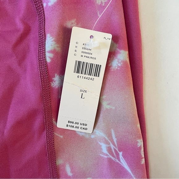 NWT Anthropologie Daily Practice Sofia Pink Athletic Workout Leggings Large - Picture 6 of 9